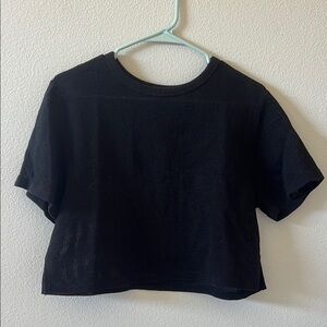 Zella Black Mesh Women's Top